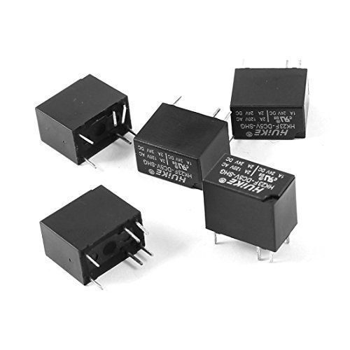 sourcingmap® 5 teile DC 5V Spulen SPDT PCB Typ Elektromagnetischen Leistung Relais HK23F