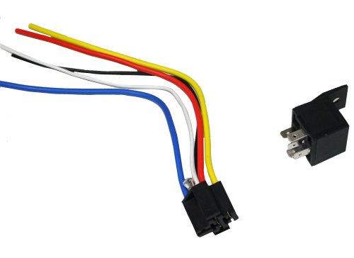 Aerzetix Relais 12 V 5 Kiefer Pin 30/40 A mit Kabelbaum-Stecker