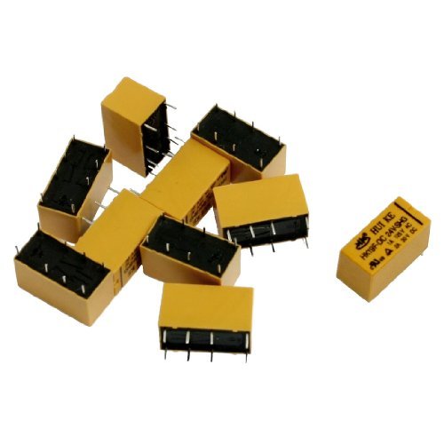 10 Pieces DC 24V Coil 1A / 125VAC 2A / 30VDC 8 Pins PCB power relais HK19F