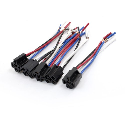 5 Stück Kunststoff 5 Pin DC 12 V SPDT Automotive Car wiring Relay Socket