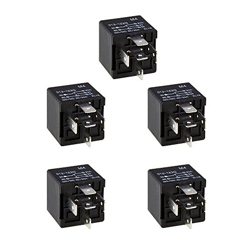 Zimo® 5 x 12V 5 Pins SPDT KFZ Relais Öffner Schließer Auto Automotive Umschaltrelais 30/40 AMP