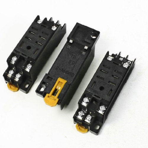 3 PCS Hutschienen-Kunststoff Relay Socket Base-Halter für 8 Pin Relay