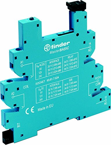 Finder Relaissockel mit Haltebügel, mit LED, mit EMV-Entstörbeschaltung 93.61.7.024