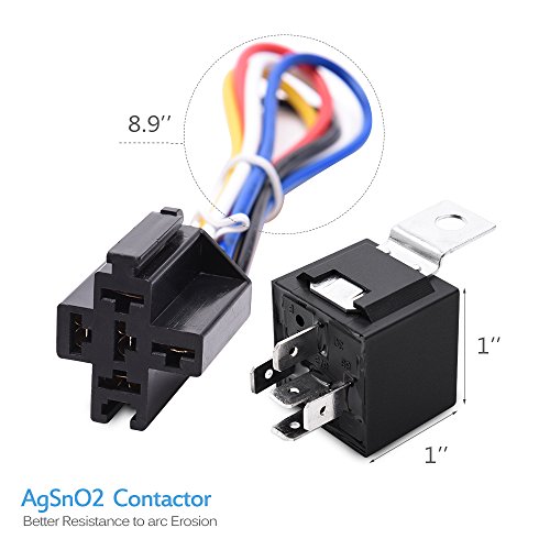 MICTUNING 30/40A 12V KFZ Relais 5 Set Öffner Schließer ...