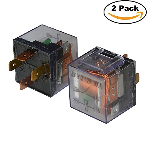 Ehdis® DC 12V 100A 1NO SPST 4 Pin Relais Heavy Duty, Packung mit 2 Stück