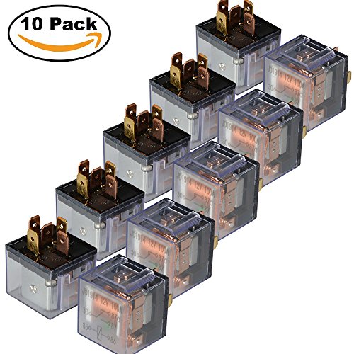 Ehdis® DC 12V 100A 1NO SPDT 5 Pin Relay, Packung mit 10 Stück