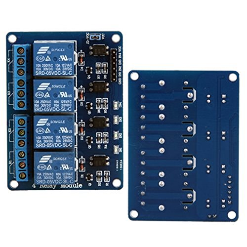 Pixnor 4-Kanal-DC 5V Safety Shield Modul-Relaiskarte mit Optokoppler für Arduino DSP AVR PIC ARM TTL Logik