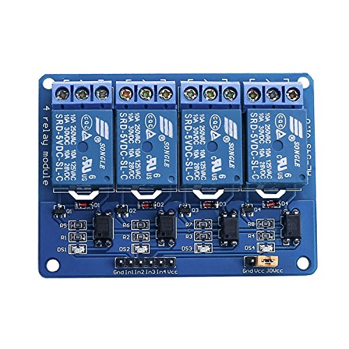 Elegoo 4 Kanal DC 5V Relaismodul mit Optokoppler für Arduino UNO R3 MEGA 2560 1280 DSP ARM PIC AVR STM32