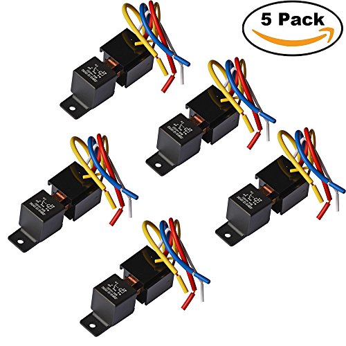 Ehdis® [5 Packung] Heavy Duty 5-Pin 80A 12V Ein / Aus Normal Offen SPDT