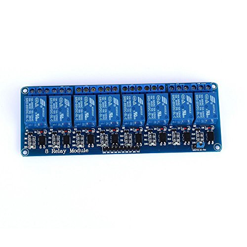 tinxi® 8 Kanal Relais Modul 5V DC 230V Optokoppler passend für Arduino Raspberry Pi